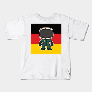 Sebastian Vettel Custom Bobblehead - 2022 Season Flag Edition Kids T-Shirt